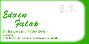edvin fulop business card